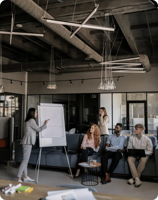 DenovoHub team collaborating in studio